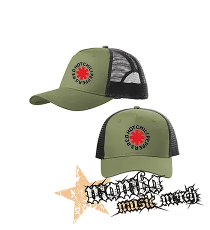 RED HOT CHILI PEPPERS - Asterix 2 - olivovočierna sieťkovaná šiltovka model "Trucker Cap"