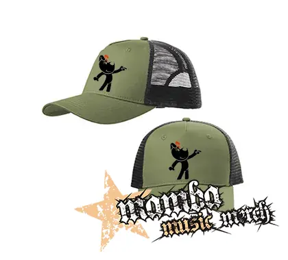 REX - olivovočierna sieťkovaná šiltovka model "Trucker Cap"