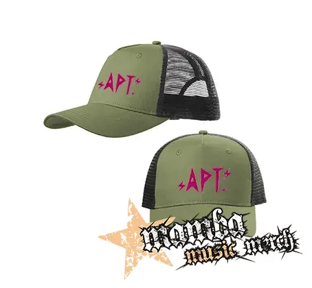 ROSÉ & BRUNO MARS - APT. Pink Symbol - olivovočierna sieťkovaná šiltovka model "Trucker Cap"