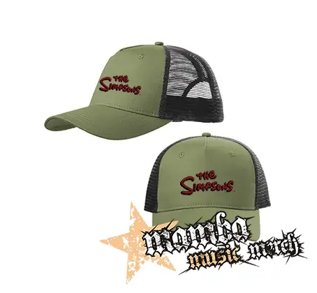 SIMPSONOVCI - Logo - olivovočierna sieťkovaná šiltovka model "Trucker Cap"