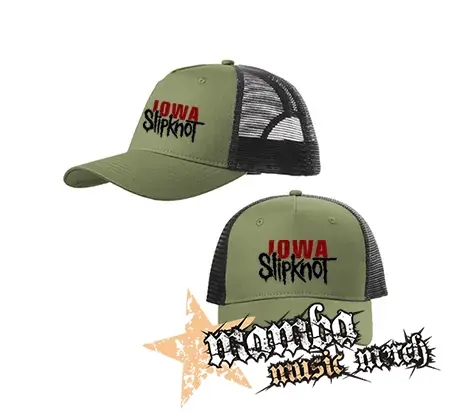 SLIPKNOT - Iowa - olivovočierna sieťkovaná šiltovka model "Trucker Cap"