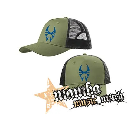 SOULFLY - Blue Crest - olivovočierna sieťkovaná šiltovka model "Trucker Cap"