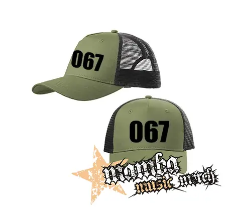 SQUID GAME - 067 - olivovočierna sieťkovaná šiltovka model "Trucker Cap"