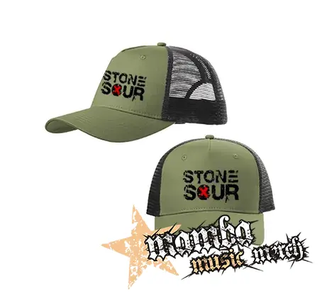 STONE SOUR - Logo - olivovočierna sieťkovaná šiltovka model "Trucker Cap"