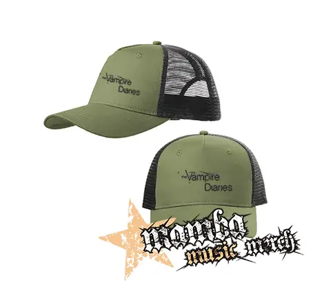 VAMPIRE DIARIES - Logo Motive 2 - olivovočierna sieťkovaná šiltovka model "Trucker Cap"