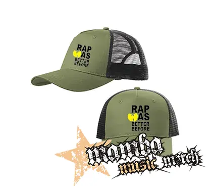 WU TANG CLAN - Rap Was Better Before - olivovočierna sieťkovaná šiltovka model "Trucker Cap"
