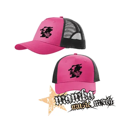 2 PAC - Portrait New - ružovočierna sieťkovaná šiltovka model "Trucker Cap"
