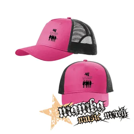 5 SECONDS OF SUMMER - Logo & Band - ružovočierna sieťkovaná šiltovka model "Trucker Cap"