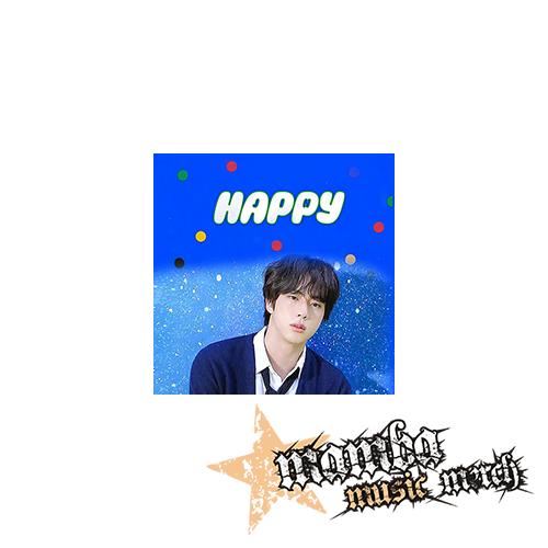 JIN (BTS) - Happy Blue Portrait - štvorcová podložka pod pohár