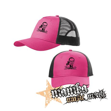 DERRICK - ružovočierna sieťkovaná šiltovka model "Trucker Cap"