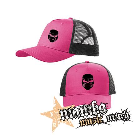IRON MAIDEN - Eddie Graphic Head - ružovočierna sieťkovaná šiltovka model "Trucker Cap"