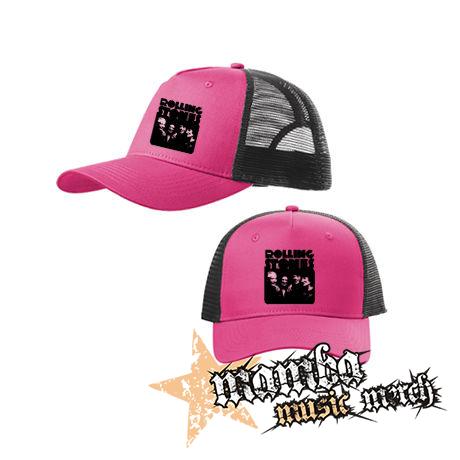 ROLLING STONES - Smile Band Forever - ružovočierna sieťkovaná šiltovka model "Trucker Cap"