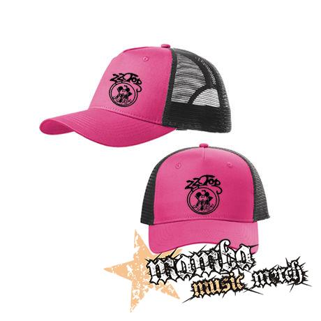 ZZ TOP - Man - ružovočierna sieťkovaná šiltovka model "Trucker Cap"