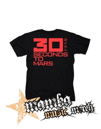 30 SECONDS TO MARS - Red Logo - čierne pánske tričko