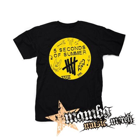 5 SECONDS OF SUMMER - Scribble Logo - čierne pánske tričko