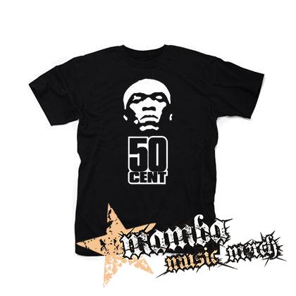 50 CENT - Logo Portrait - čierne pánske tričko