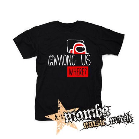 AMONG US - Where - čierne pánske tričko