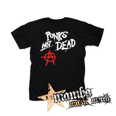 ANARCHY - Punks Not Dead - čierne pánske tričko