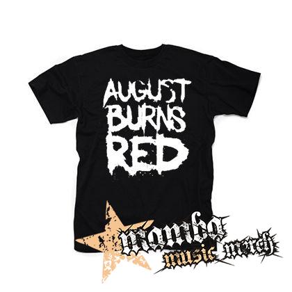 AUGUST BURNS RED - Big Logo - čierne pánske tričko