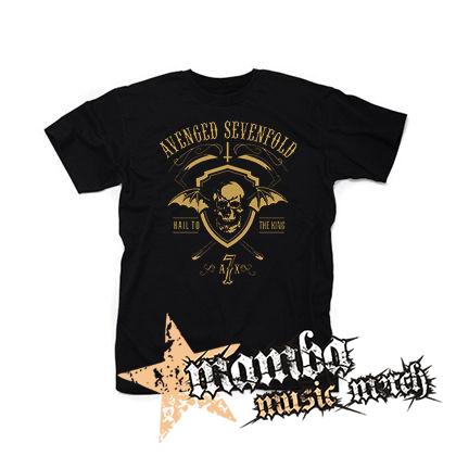 AVENGED SEVENFOLD - Hail To The King Golden Patch - čierne pánske tričko