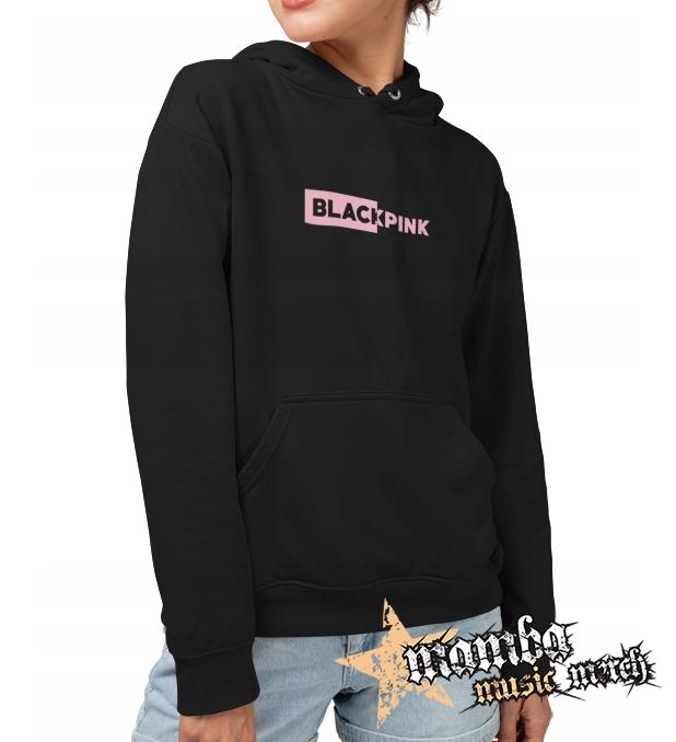 BLACKPINK - Pink Square Crest - čierna detská mikina