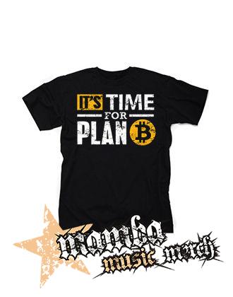 BITCOIN - Its Time For Plan B - čierne pánske tričko