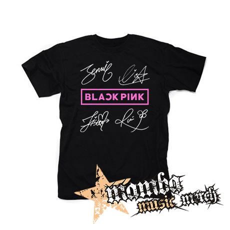 BLACKPINK - Logo & Signature - čierne pánske tričko