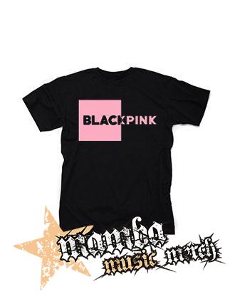 BLACKPINK - Pink Square Crest - čierne pánske tričko