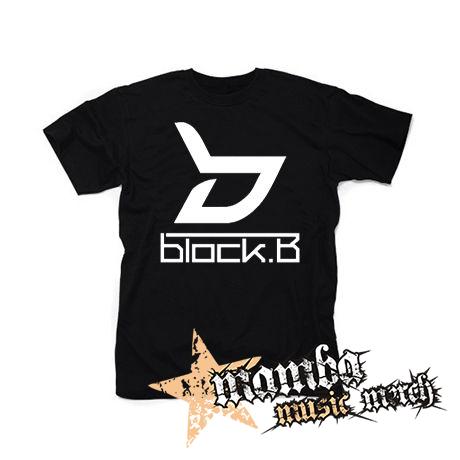 BLOCK B - Logo - čierne pánske tričko