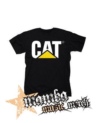 CAT - Logo - čierne pánske tričko