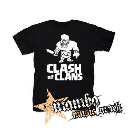 CLASH OF CLANS - Barbarian Logo - čierne pánske tričko