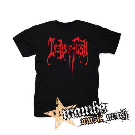 DEEDS OF FLESH - Logo - čierne pánske tričko