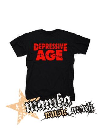 DEPRESSIVE AGE _ Logo Red - čierne pánske tričko