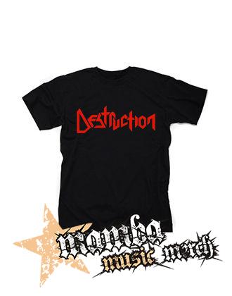 DESTRUCTION - Red Logo - čierne pánske tričko