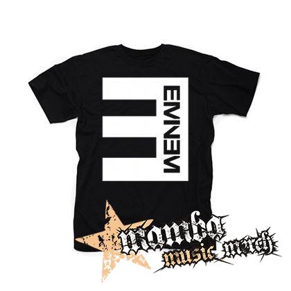 EMINEM - Logo Crest CIERNE - čierne pánske tričko