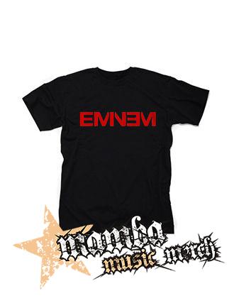 EMINEM - Red Logo - čierne pánske tričko