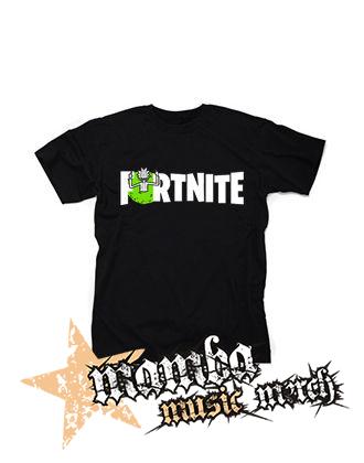 FORTNITE Season 7 - Rick Sanchez Logo - čierne pánske tričko