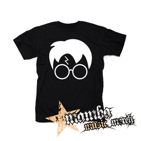 HARRY POTTER - Glasses Bold Crest - čierne pánske tričko