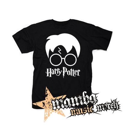 HARRY POTTER - Glasses Bold Crest With Logo - čierne pánske tričko