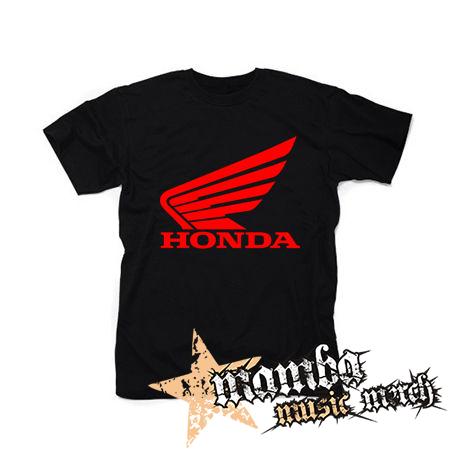 HONDA - Red Logo - čierne pánske tričko