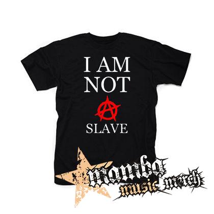 I AM NOT A SLAVE - Červené A - čierne pánske tričko