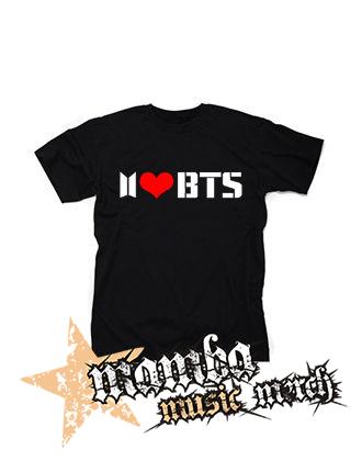 I LOVE BTS - Logo - čierne pánske tričko