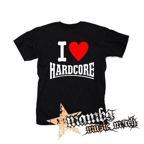 I LOVE HARDCORE na ČIERNE - čierne pánske tričko