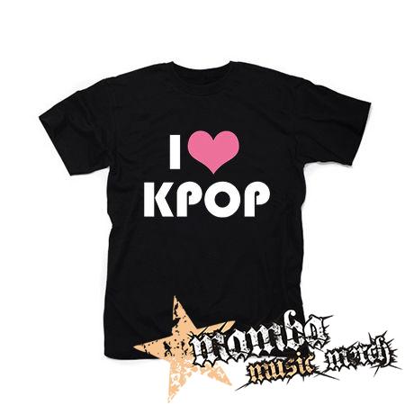 I LOVE K-POP - čierne pánske tričko