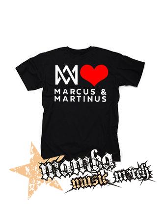 I LOVE MARCUS & MARTINUS - Motive 1 - čierne pánske tričko