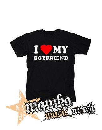 I LOVE MY BOYFRIEND - čierne pánske tričko