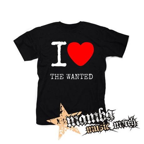 I LOVE THE WANTED - čierne pánske tričko