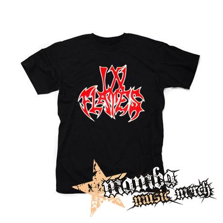 IN FLAMES - Logo Old School - čierne pánske tričko