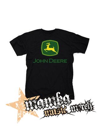 JOHN DEERE - Logo Yellow Green - čierne pánske tričko