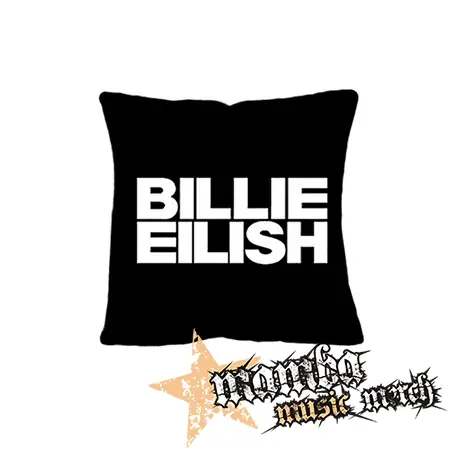 BILLIE EILISH - Logo Bold na ČIERNE - vankúš